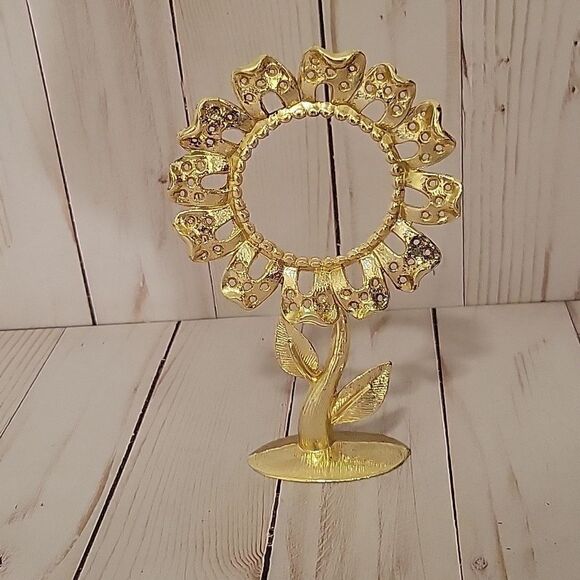 SUNFLOWER Gold tone earring tree - Picture 3 of 5